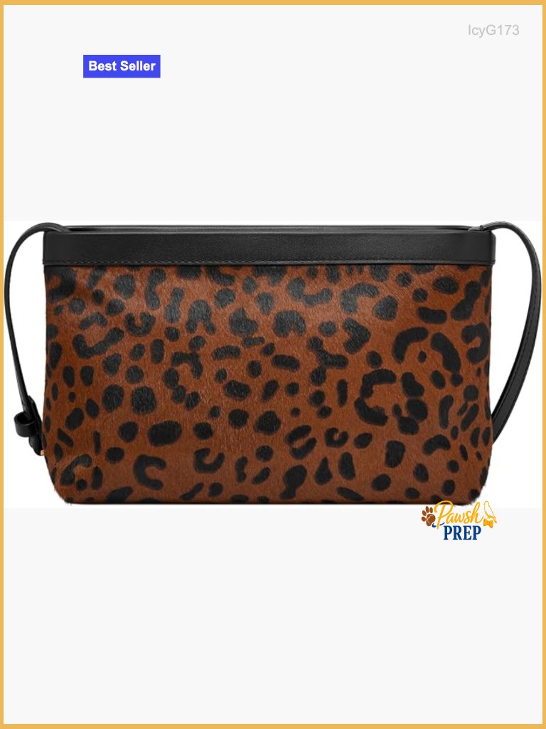 Penrose Wallet Crossbody Clutch Haircalf Leather Gold Hardware